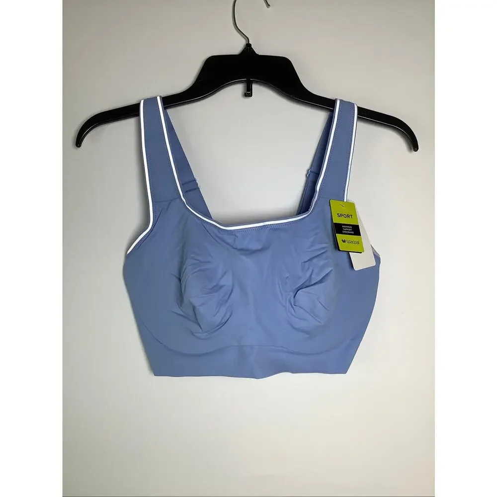 Wacoal Women's 34DDD Bel Air Blue Sydney Sport Underwire Bra Athleisure C15-2